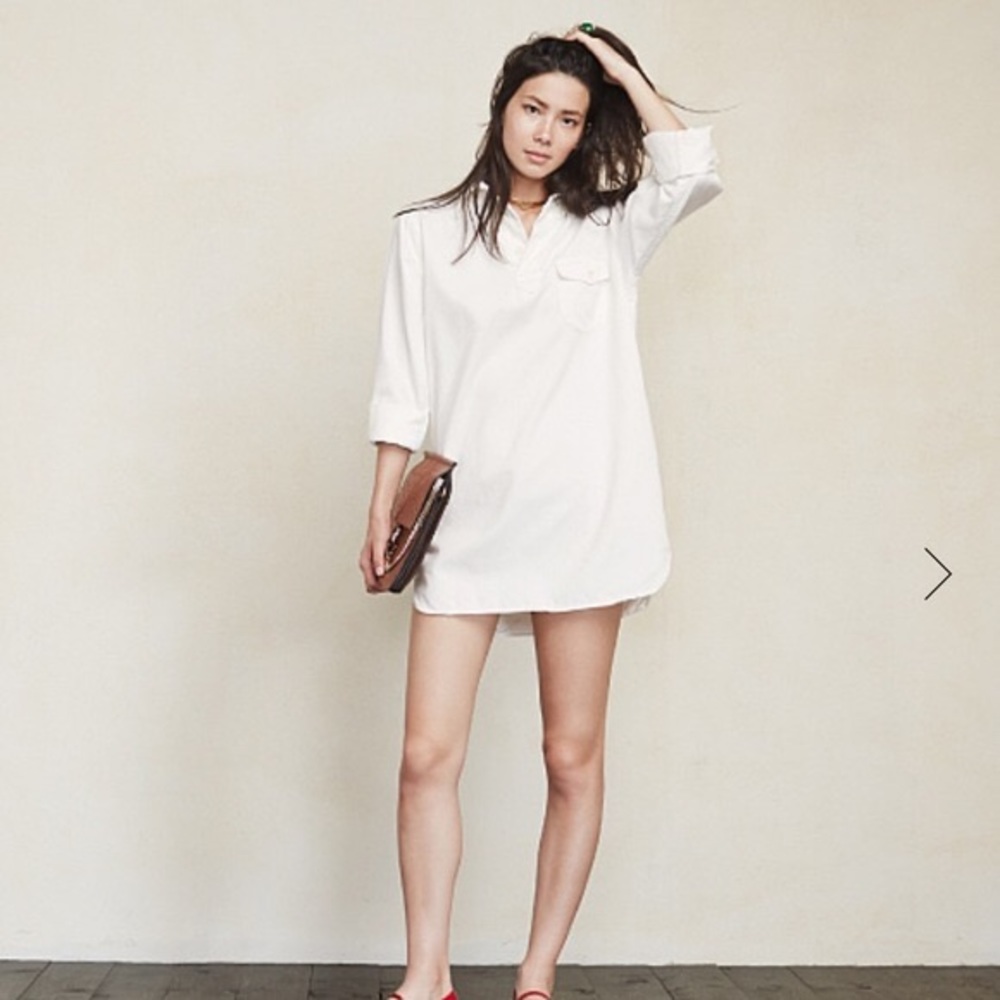 Reformation Bellevue white shirtdress small NWOT